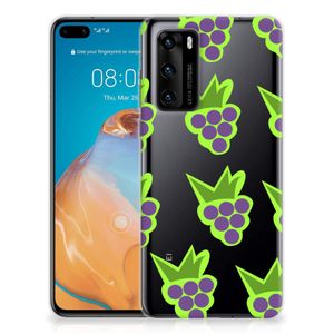 Huawei P40 Siliconen Case Druiven