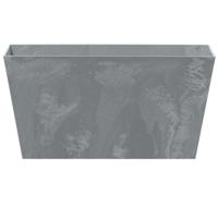 Beton-look plantenbak/bloembak - kunststof - 40 x 20 x 15 cm - grijs - voor buiten