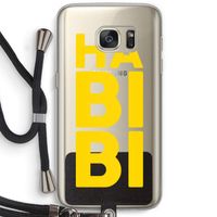 Habibi Blue: Samsung Galaxy S7 Transparant Hoesje met koord