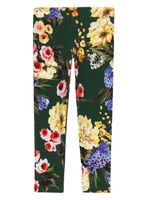 Dolce & Gabbana Kids legging à fleurs - Vert - thumbnail