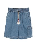 MC2 Saint Barth Kids short en jean à poches cargo - Bleu