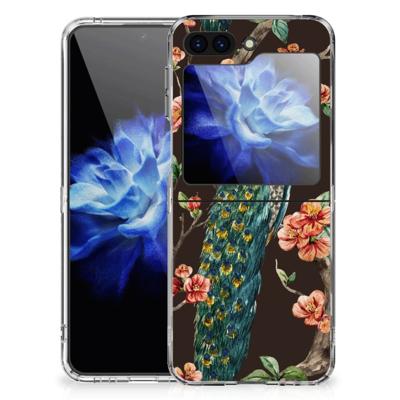 Samsung Galaxy Z Flip 5 | TPU Hoesje | Pauw met Bloemen