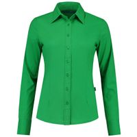 Groen dames overhemd met lange mouwen   -