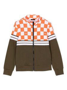 Nº21 Kids veste zippée à carreaux - Marron