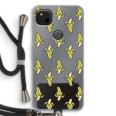 Bananas: Pixel 4a Transparant Hoesje met koord
