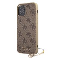 Guess 4G Charms Case iPhone 13 Pro Max bruin - GUHCP13XGF4GBR