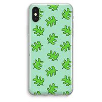 Groene blaadjes: iPhone XS Max Transparant Hoesje