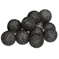 Atmosphera LED slinger 10 bollen - D6 cm - zwart - 1,5 meter - Sfeerverlichting