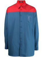 Raf Simons chemise à design à empiècements - Bleu - thumbnail