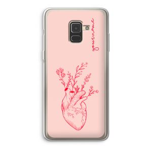 Blooming Heart: Samsung Galaxy A8 (2018) Transparant Hoesje