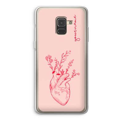 Blooming Heart: Samsung Galaxy A8 (2018) Transparant Hoesje