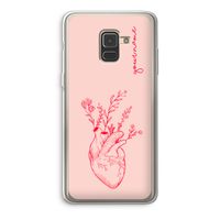 Blooming Heart: Samsung Galaxy A8 (2018) Transparant Hoesje
