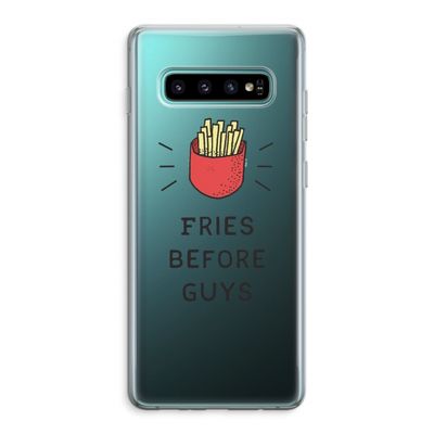 Fries before guys: Samsung Galaxy S10 Plus Transparant Hoesje