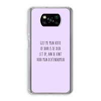 Ochtendhumeur: Xiaomi Poco X3 NFC Transparant Hoesje Ochtendhumeur: Xiaomi Poco X3 NFC Transparant Hoesje