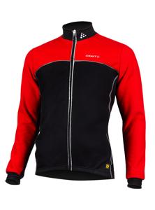 Craft Thermo Schaatsjack windstopper flatlock zwart/rood unisex S