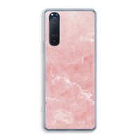 Roze marmer: Sony Xperia 5 II Transparant Hoesje