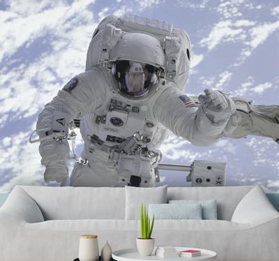 Austronaut in ruimte fotobehang voor slaapkamers
