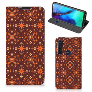 Motorola Moto G Pro Hoesje met Magneet Batik Brown