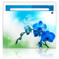Lenovo Tab M10 | Siliconen hoesje | Orchidee Blauw - Cadeau voor je Moeder