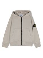 Stone Island Junior hoodie en coton à patch Compass - Gris