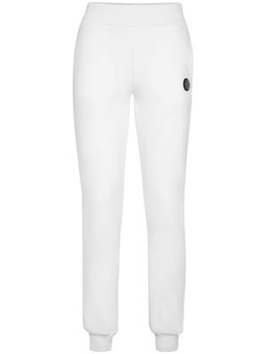 Plein Sport pantalon de jogging à logo appliqué - Blanc