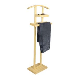 MISOU Dressboy - Kledingstandaard - Kledinghouder - Kledingbutler - Hout - 114 cm - Bamboe