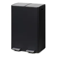 Prullenbak Tom 2x30 liter zwart