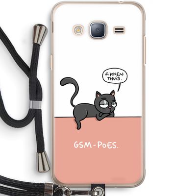 GSM poes: Samsung Galaxy J3 (2016) Transparant Hoesje met koord