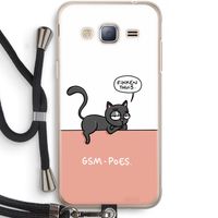 GSM poes: Samsung Galaxy J3 (2016) Transparant Hoesje met koord