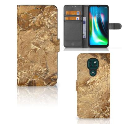 Motorola Moto G9 Play | E7 Plus | Bookcase | Marmer Creme