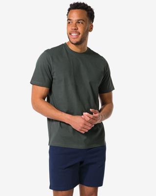 HEMA Heren T-shirt regular grijs (grijs)
