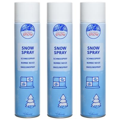 Sneeuwspray - 3x - grote bus - 600 ml - kunstsneeuw - nepsneeuw