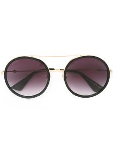 Gucci Eyewear lunettes de soleil à monture ronde - Noir