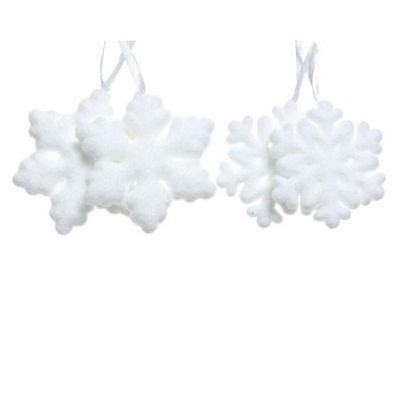 Orn.foam sneeuwvlok d11cm wt a2 2st - Ksd