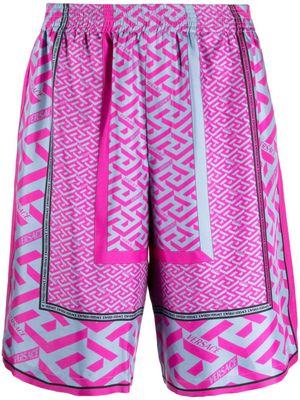 Versace bermuda à imprimé La Greca - Rose