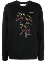 Off-White sweat en coton à imprimé graphique - Noir