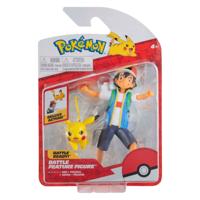 Jazwares Pokémon battle feature figuur - ash & pikachu