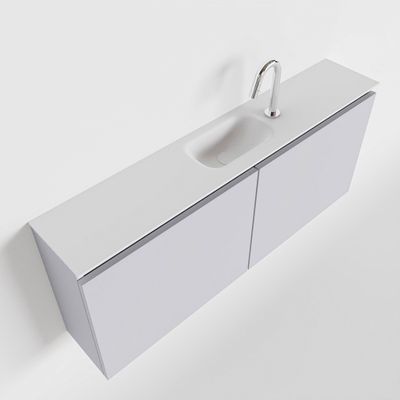 Toiletmeubel Mondiaz Ture | 120 cm | Meubelkleur Cale | Eden wastafel Talc Midden | 1 kraangat