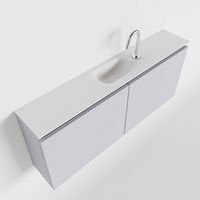 Toiletmeubel Mondiaz Ture | 120 cm | Meubelkleur Cale | Eden wastafel Talc Midden | 1 kraangat