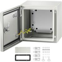 VEVOR schakelkast NEMA industriële behuizing 20x20x15cm NEMA 4X stalen verdeelkast IP66 waterdicht en stofdicht elektrische aansluitdoos voor buiten/binnen