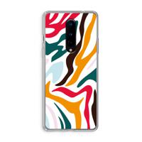 Colored Zebra: OnePlus 8 Transparant Hoesje