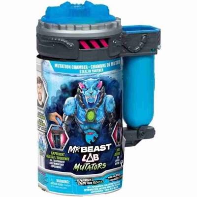 Actiefiguur - MRBEAST LAB - Stealth Panther - 13 cm - Doorschijnend blauw lichaam - 20 scharnierpunten