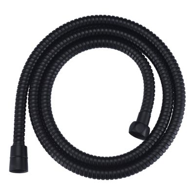 Doucheslang Wiesbaden UniMatch | 150 cm | Messing | Geribbeld | Zwart mat