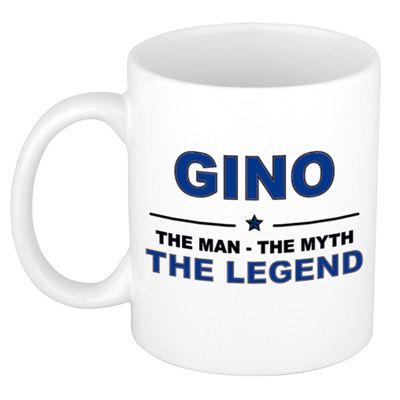 Gino The man, The myth the legend cadeau koffie mok / thee beker 300 ml