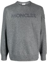 Moncler sweat à logo brodé - Gris - thumbnail