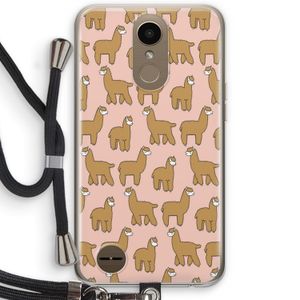 Alpacas: LG K10 (2017) Transparant Hoesje met koord