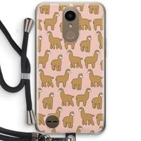 Alpacas: LG K10 (2017) Transparant Hoesje met koord Alpacas: LG K10 (2017) Transparant Hoesje met koord