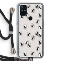 Miauw: OnePlus Nord N10 5G Transparant Hoesje met koord - thumbnail