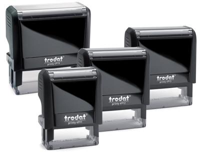 Trodat Printy tekststempel, met voucher Printy 4911, ft 38 x 14 mm, op blister
