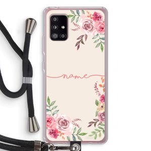Rozen: Samsung Galaxy A51 5G Transparant Hoesje met koord